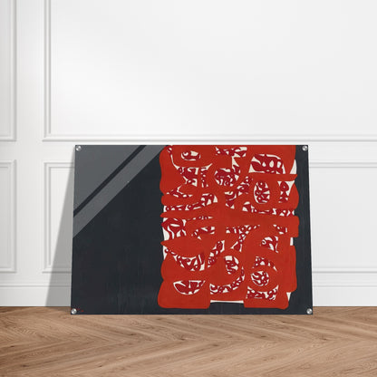 Rettangolo rosso - 1960 - Carla Accardi Acrylic Print - 70x100 cm / 28x40″ inches