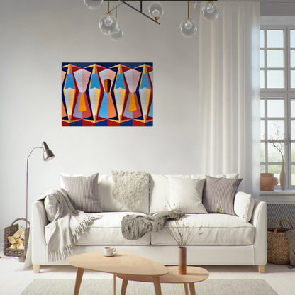 Stage II - 1958 - Karl Benjamin Brushed Aluminum Print - 70x100 cm / 28x40 inches | Karl Benjamin Aluminum Print | Karl Benjamin Prints