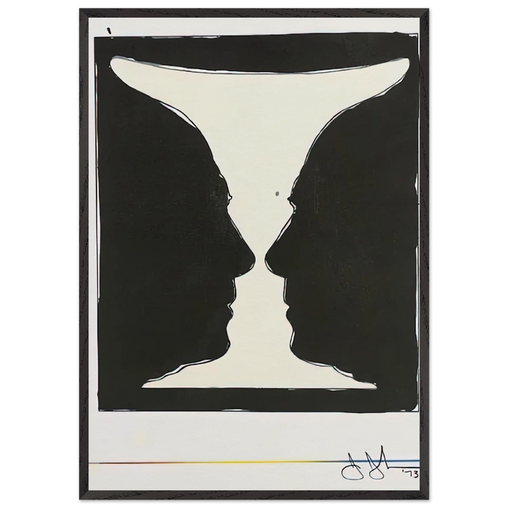 CUP 2 PICASSO 1973 - Jasper Johns 70x100 cm / 28x40 inches Framed Art Print – Black Wooden Frame