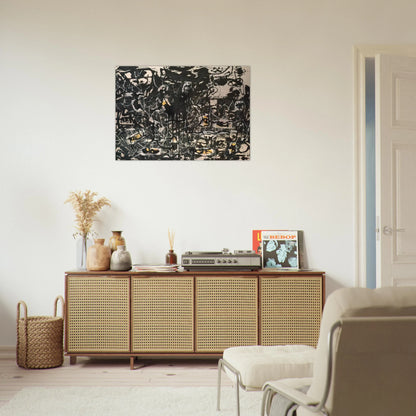 YELLOW ISLANDS - Jackson Pollock Brushed Aluminum Print - 70x100 cm / 28x40 inches | Jackson Pollock Aluminum Print | Jackson Pollock Prints