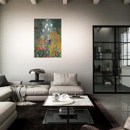 FLOWER GARDEN 1907 - Gustav Klimt Brushed Aluminum Print - 70x100 cm / 28x40 inches | Gustav Klimt Aluminum Print | Gustav Klimt Prints