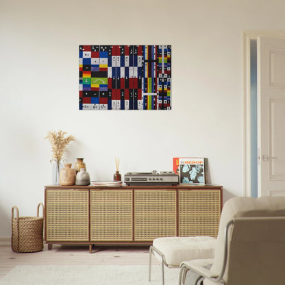 A World in Itself - 1961 - Alfred Jensen Brushed Aluminum Print - 70x100 cm / 28x40 inches | Alfred Jensen Aluminum Print | Alfred Jensen Prints