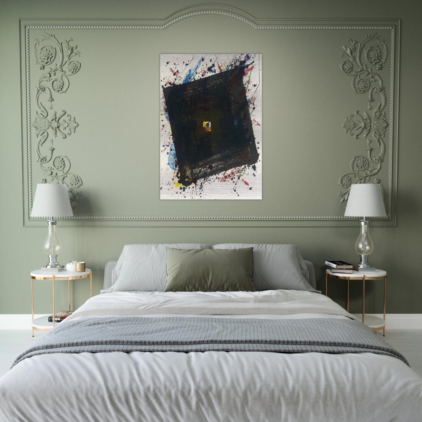 Dark and Fast - Sam Francis Brushed Aluminum Print - 70x100 cm / 28x40 inches | Sam Francis Aluminum Print | Sam Francis Prints