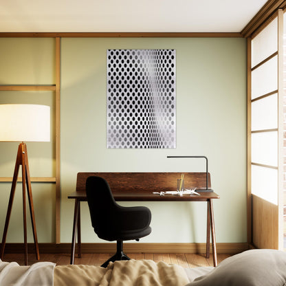 PAUSE 1964 - Bridget Riley Brushed Aluminum Print - 70x100 cm / 28x40 inches | Bridget Riley Aluminum Print | Bridget Riley Prints