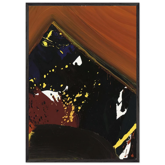 SFP83-52 - Sam Francis 70x100 cm / 28x40 inches Framed Art Print – Black Wooden Frame