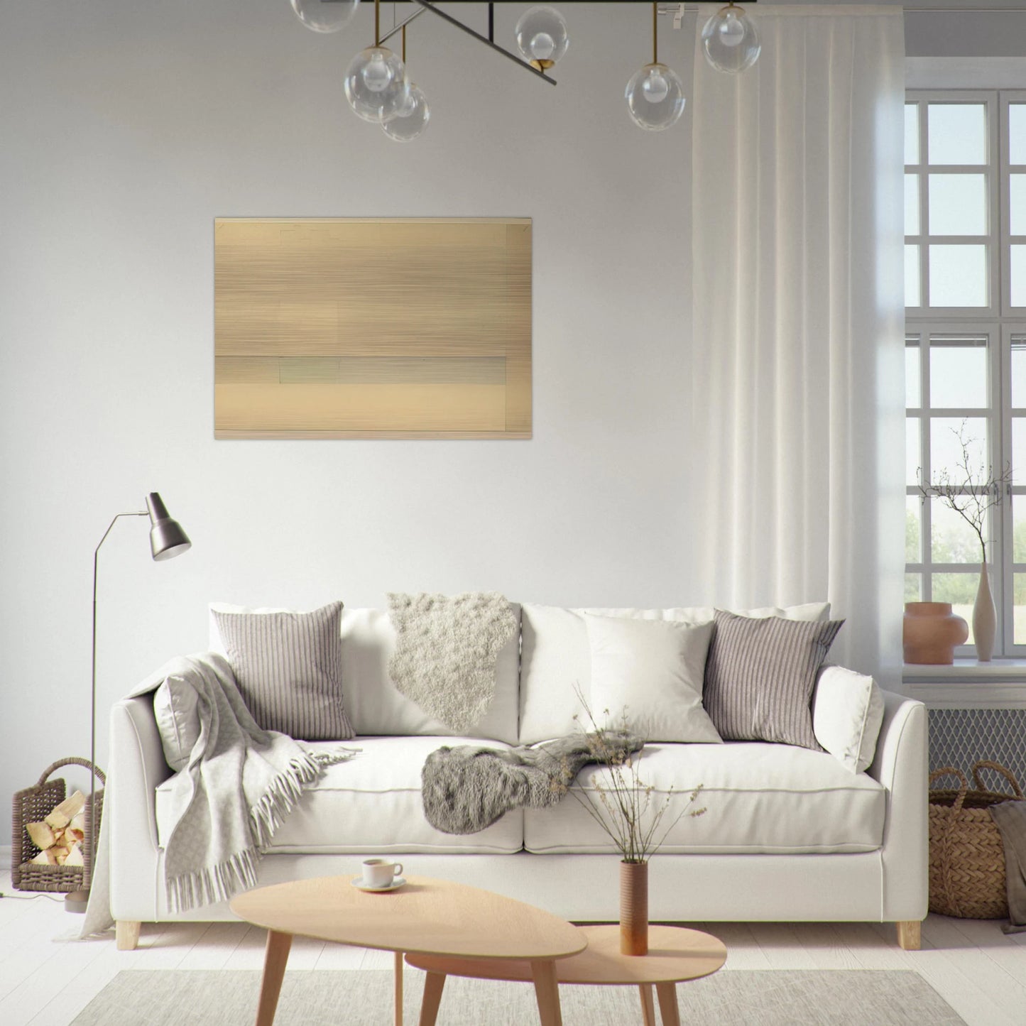 Ha nevicato - 1957 - Antonio Calderara Brushed Aluminum Print - 70x100 cm / 28x40 inches | Antonio Calderara Aluminum Print | Antonio Calderara Prints