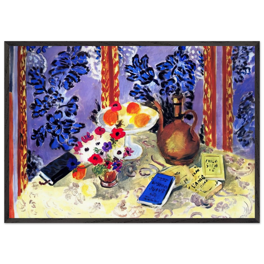 STILL LIFE HISTOIRES JUIVES 1924 - Henri Matisse 70x100 cm / 28x40 inches Framed Art Print – Black Wooden Frame