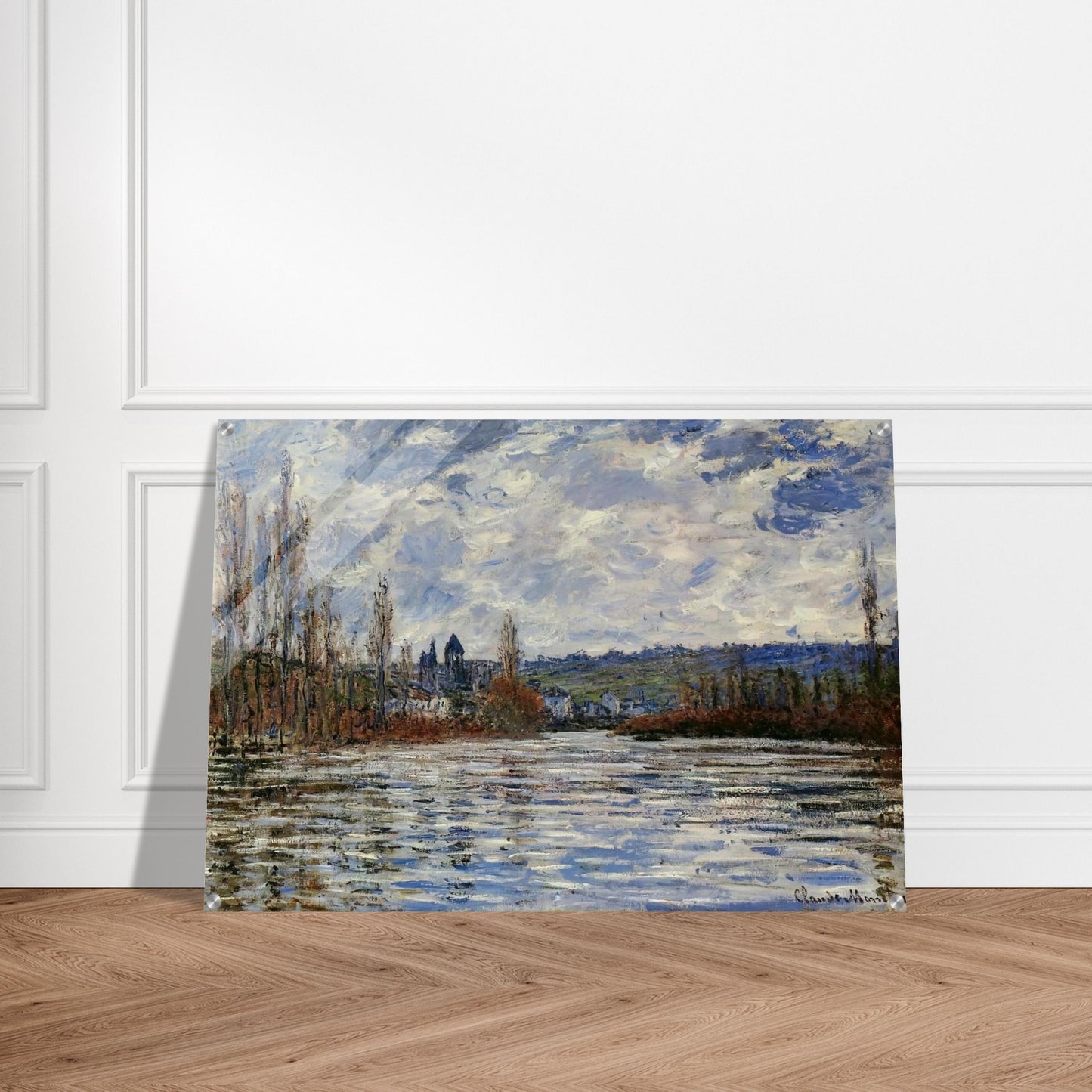 Flood of the Seine at Vetheuil - claude monet Acrylic Print - 70x100 cm / 28x40″ inches | claude monet Wall Art | claude monet Prints
