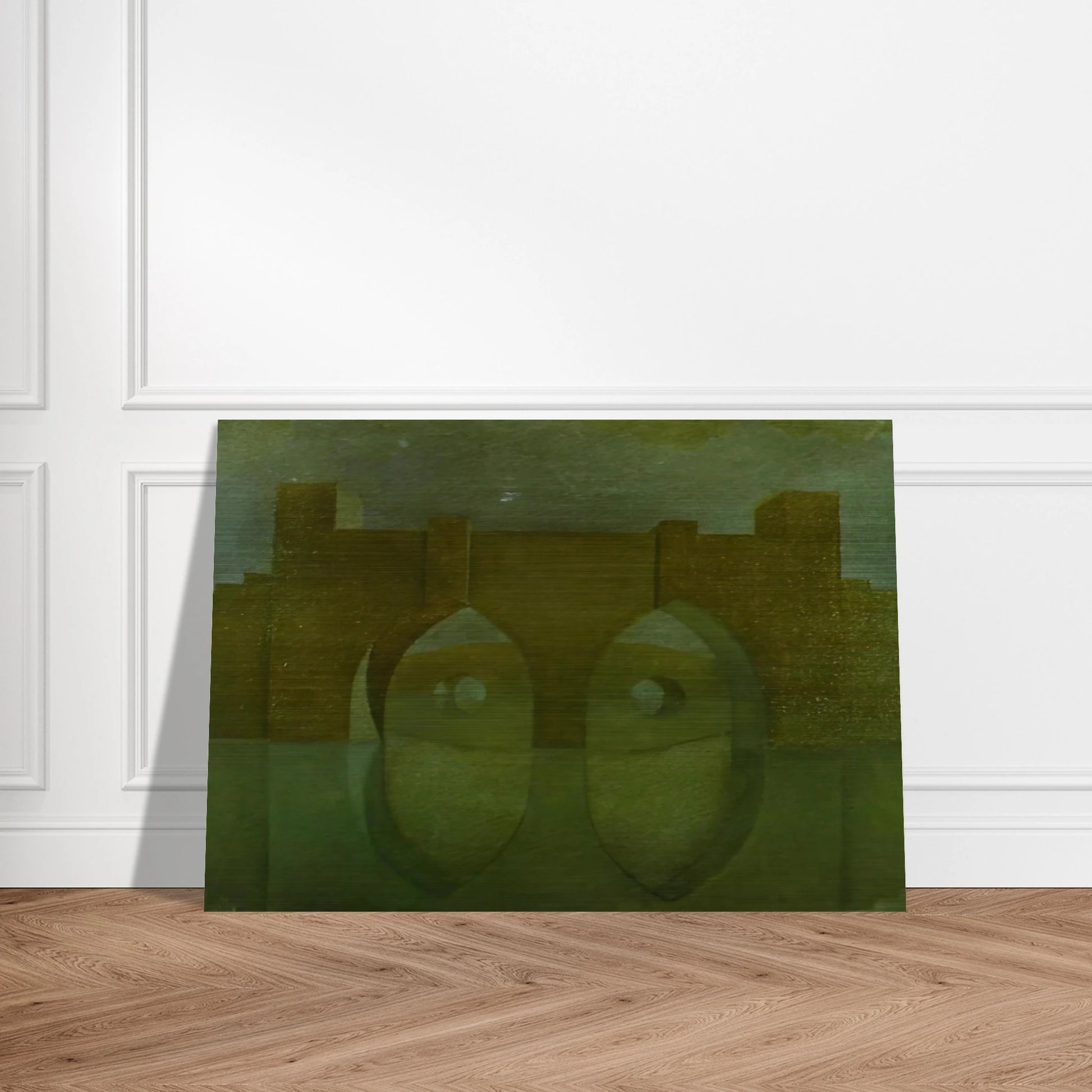 UNTITLED BRIDGE WITH REFLECTIONS SKETCH FOR A DUAL IMAGE PICTURE UNFINISHED - Salvador Dali Brushed Aluminum Print - 70x100 cm / 28x40 inches | Salvador Dali Aluminum Print | Salvador Dali Prints