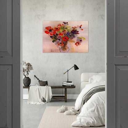 ANEMONES 1953 - Raoul Dufy Brushed Aluminum Print - 70x100 cm / 28x40 inches | Raoul Dufy Aluminum Print | Raoul Dufy Prints