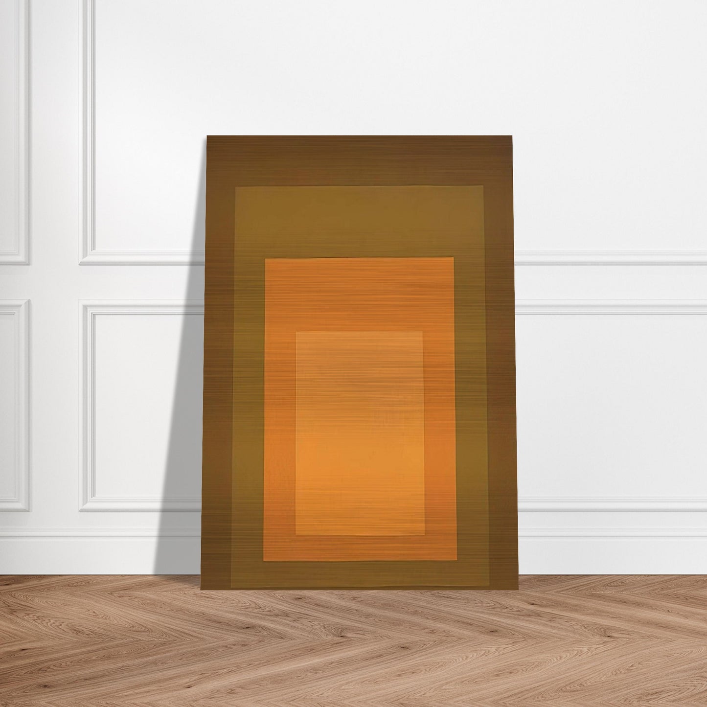 HOMAGE TO THE SQUARE AUTUMN CLIMAX 1963 - Josef Albers Brushed Aluminum Print - 70x100 cm / 28x40 inches | Josef Albers Aluminum Print | Josef Albers Prints
