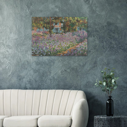 The Artist's Garden at Giverny - claude monet Brushed Aluminum Print - 70x100 cm / 28x40 inches | claude monet Aluminum Print | claude monet Prints