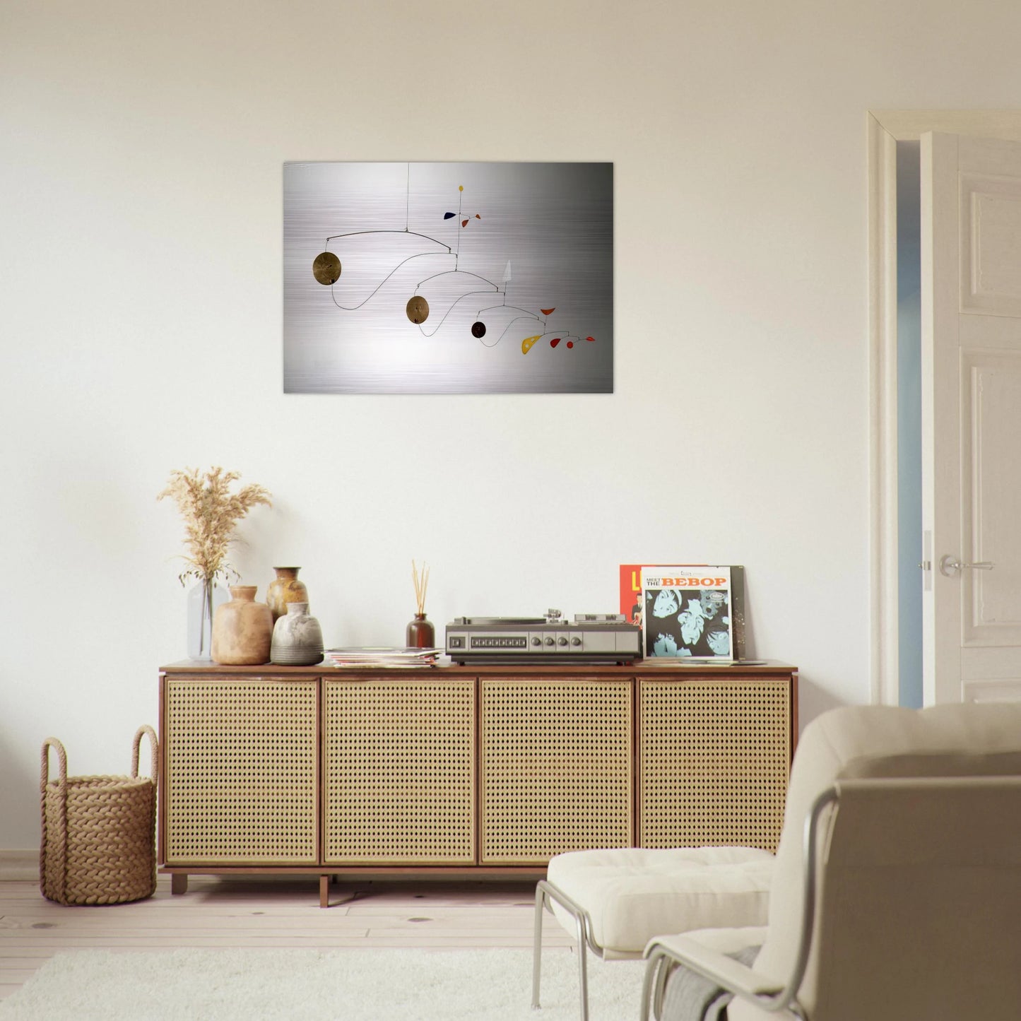 TRIPLE GONG 1948 - Alexander Calder Brushed Aluminum Print - 70x100 cm / 28x40 inches | Alexander Calder Aluminum Print | Alexander Calder Prints