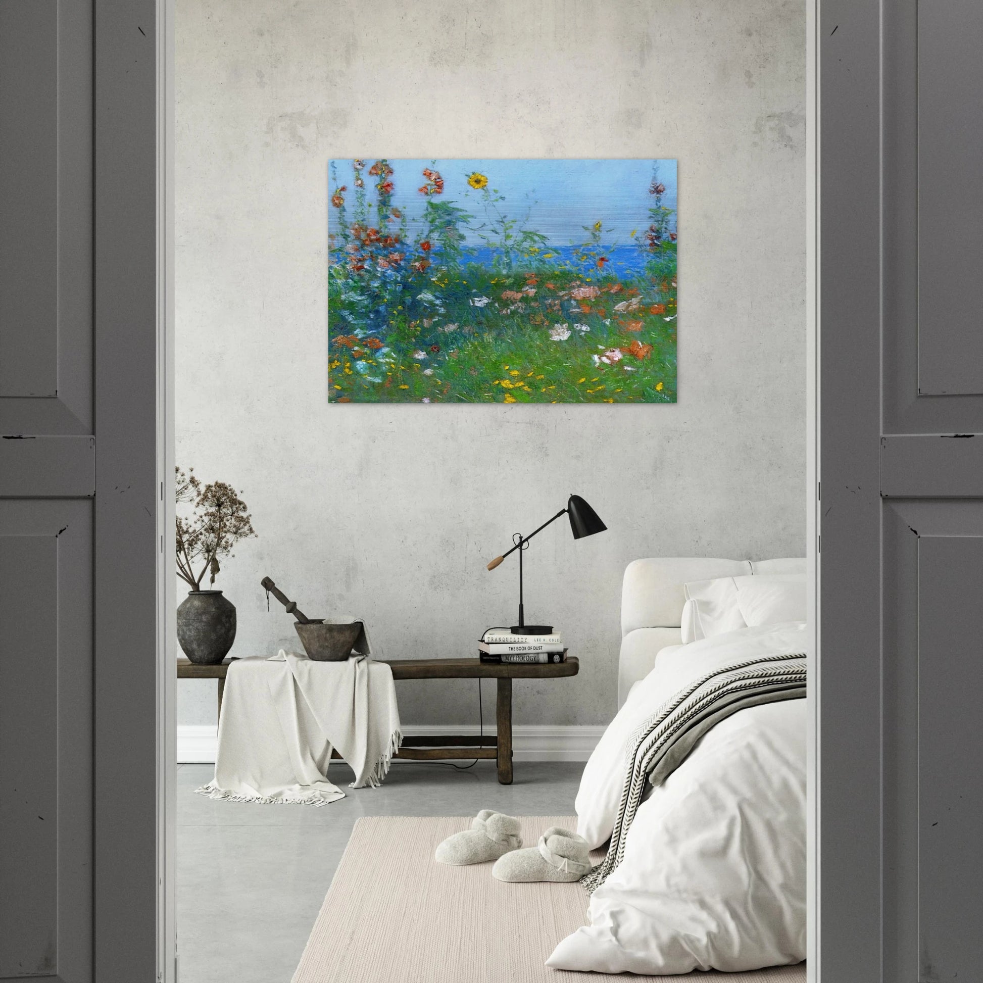 Poppies, Isles of Shoals 03 - Childe Hassam Brushed Aluminum Print - 70x100 cm / 28x40 inches | Childe Hassam Aluminum Print | Childe Hassam Prints