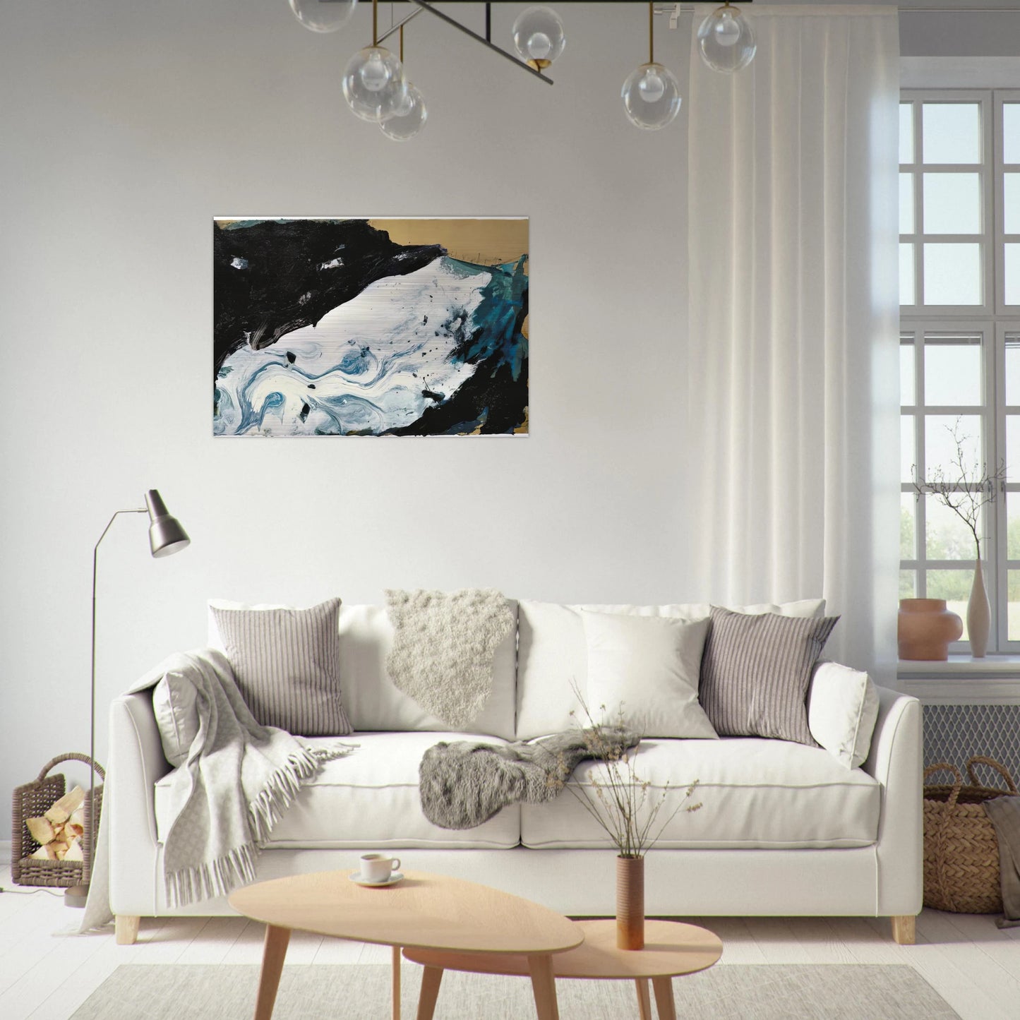 GE-21 - 1991 - Emil Schumacher Brushed Aluminum Print - 70x100 cm / 28x40 inches | Emil Schumacher Aluminum Print | Emil Schumacher Prints