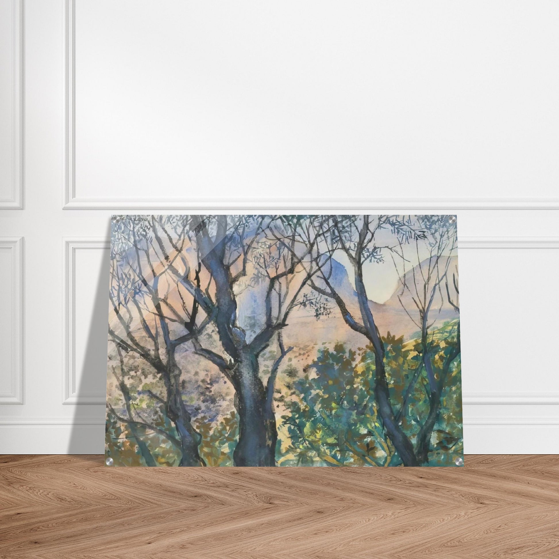 Pink Light - Post-Impressionism - Natalia Goncharova Acrylic Print - 70x100 cm / 28x40″ inches