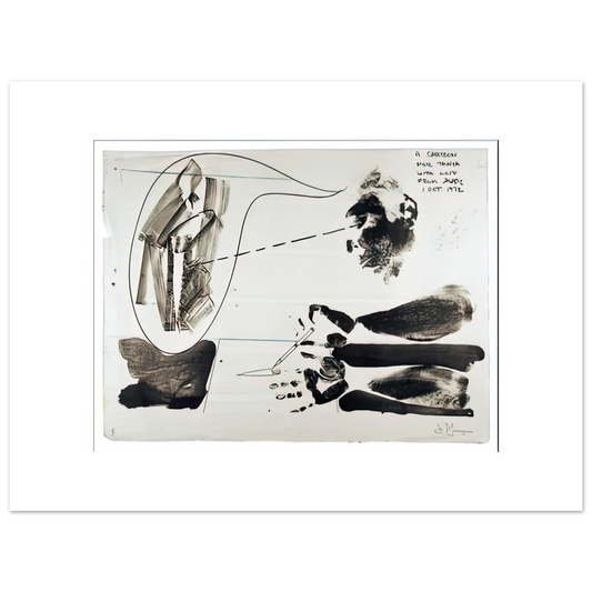Jasper Johns - CARTOON FOR TANYA 1972  75x100 cm / 30x40inches Fine Art Poster