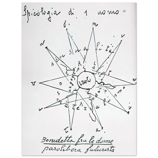 Benedetta Cappa - Spicologia di 1 Uomo - 1919 Italy  75x100 cm / 30x40inches Fine Art Poster