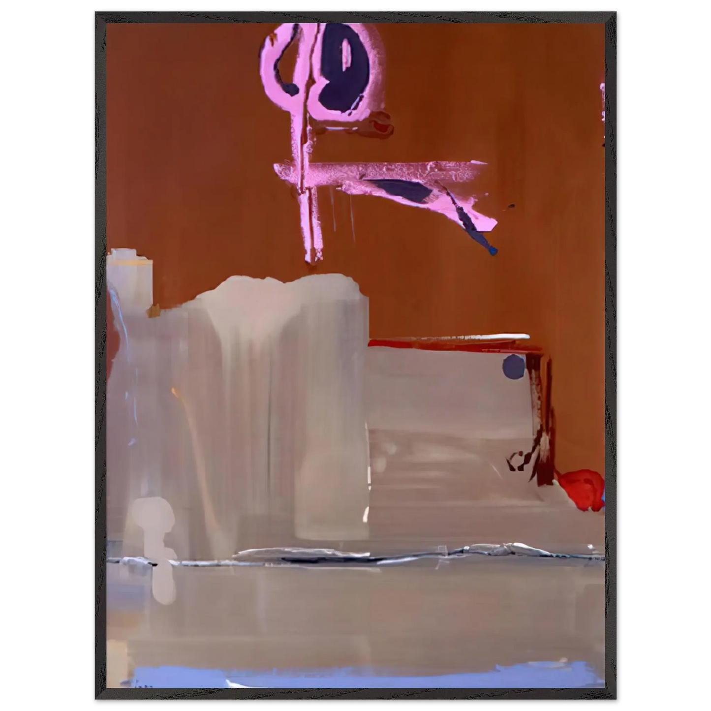 Helen Frankenthaler - Captain s Watch - 1986 Wall art - 30x45 cm / 12x18 Inches - Premium Wooden Framed Poster With Fine Art Paper - Wood frame