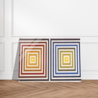 From Yellow to Violet - 1956 - Francois Morellet Acrylic Print - 70x100 cm / 28x40″ inches