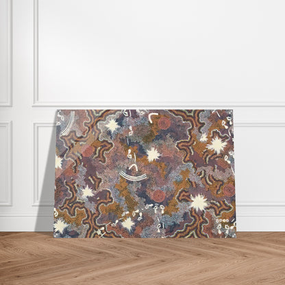 Ngarlu Red Hill - 1990 - Clifford Possum Tjapaltjarri Acrylic Print - 70x100 cm / 28x40″ inches | Clifford Possum Tjapaltjarri Wall Art | Clifford Possum Tjapaltjarri Prints