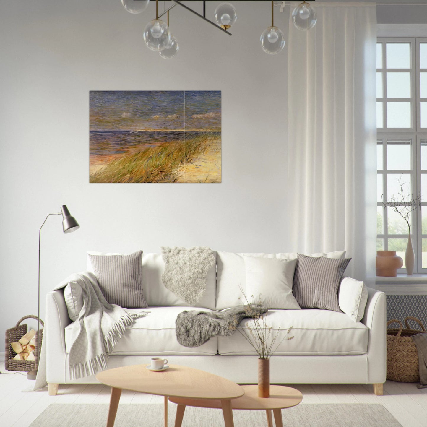 THE DUNES ZWIN KNOKKE 1887 - Theo van Rysselberghe Brushed Aluminum Print - 70x100 cm / 28x40 inches | Theo van Rysselberghe Aluminum Print | Theo van Rysselberghe Prints