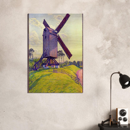 THE MILL AT KELF 1894 - Theo van Rysselberghe Brushed Aluminum Print - 70x100 cm / 28x40 inches | Theo van Rysselberghe Aluminum Print | Theo van Rysselberghe Prints