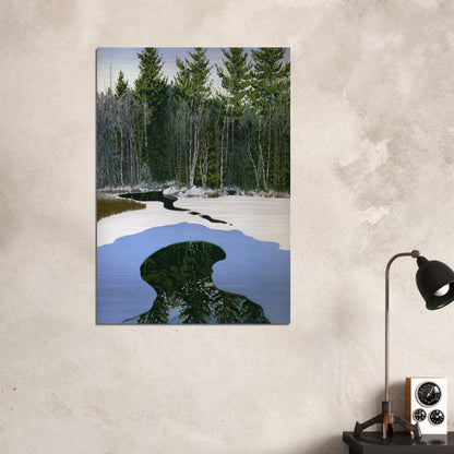 Pond Pass - Contemporary Realism - Neil Welliver Brushed Aluminum Print - 70x100 cm / 28x40 inches | Neil Welliver Aluminum Print | Neil Welliver Prints
