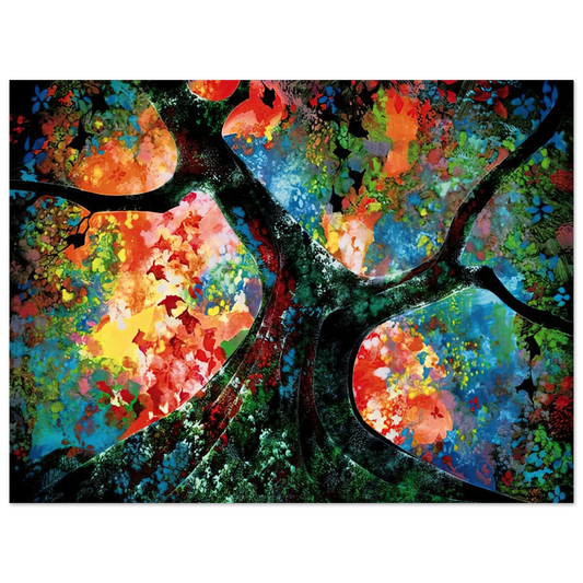 Eyvind Earle - Waves of Golden Fire  75x100 cm / 30x40inches Fine Art Poster