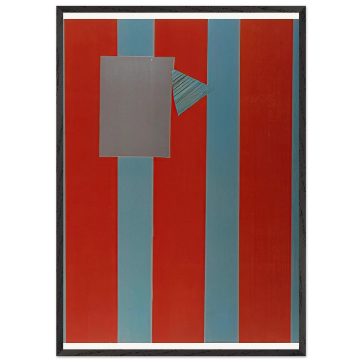 Castle Banner 5 - Sam Gilliam 70x100 cm / 28x40 inches Framed Art Print – Black Wooden Frame