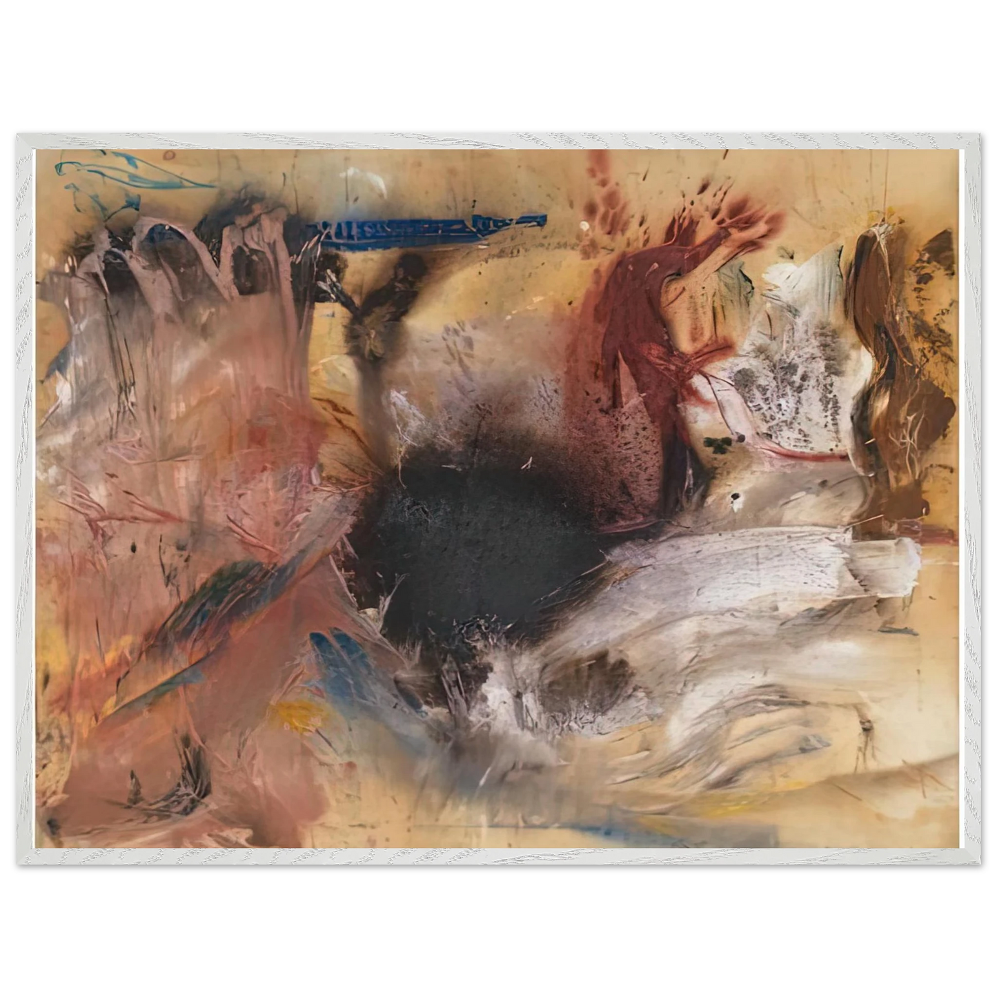Helen Frankenthaler - Sun Spot, 1954- Wall Art - 30x40 cm / 12x16 inches - Premium Wooden Framed Poster With Fine Art Paper-canvas - White frame