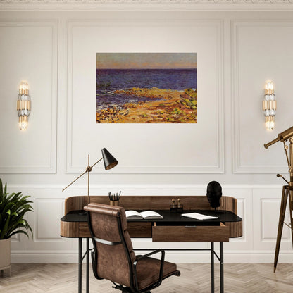 The Big Blue Mediterranean at Antibes - claude monet Brushed Aluminum Print - 70x100 cm / 28x40 inches | claude monet Aluminum Print | claude monet Prints