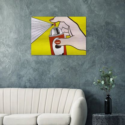 SPRAY 1962 - Roy Lichtenstein Brushed Aluminum Print - 70x100 cm / 28x40 inches | Roy Lichtenstein Aluminum Print | Roy Lichtenstein Prints