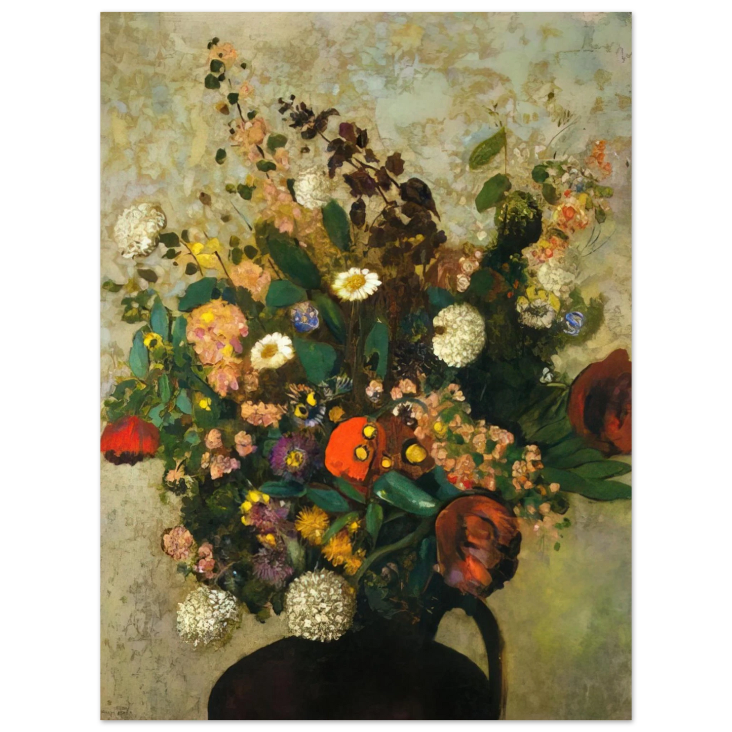Odilon Redon - BOUQUET OF FLOWERS 5  75x100 cm / 30x40inches Fine Art Poster