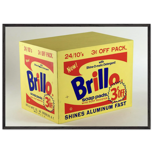 Brillo Box  3c Off  - Andy Warhol 70x100 cm / 28x40 inches Framed Art Print – Black Wooden Frame