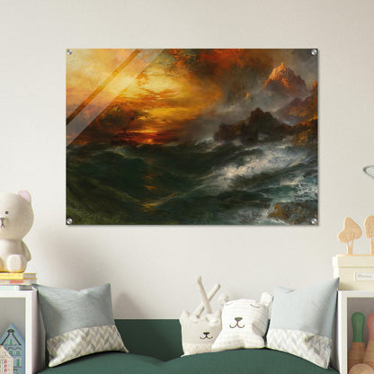 A Mountain of Loadstone Arabian Nights - Thomas Moran Acrylic Print - 70x100 cm / 28x40″ inches | Thomas Moran Wall Art | Thomas Moran Prints