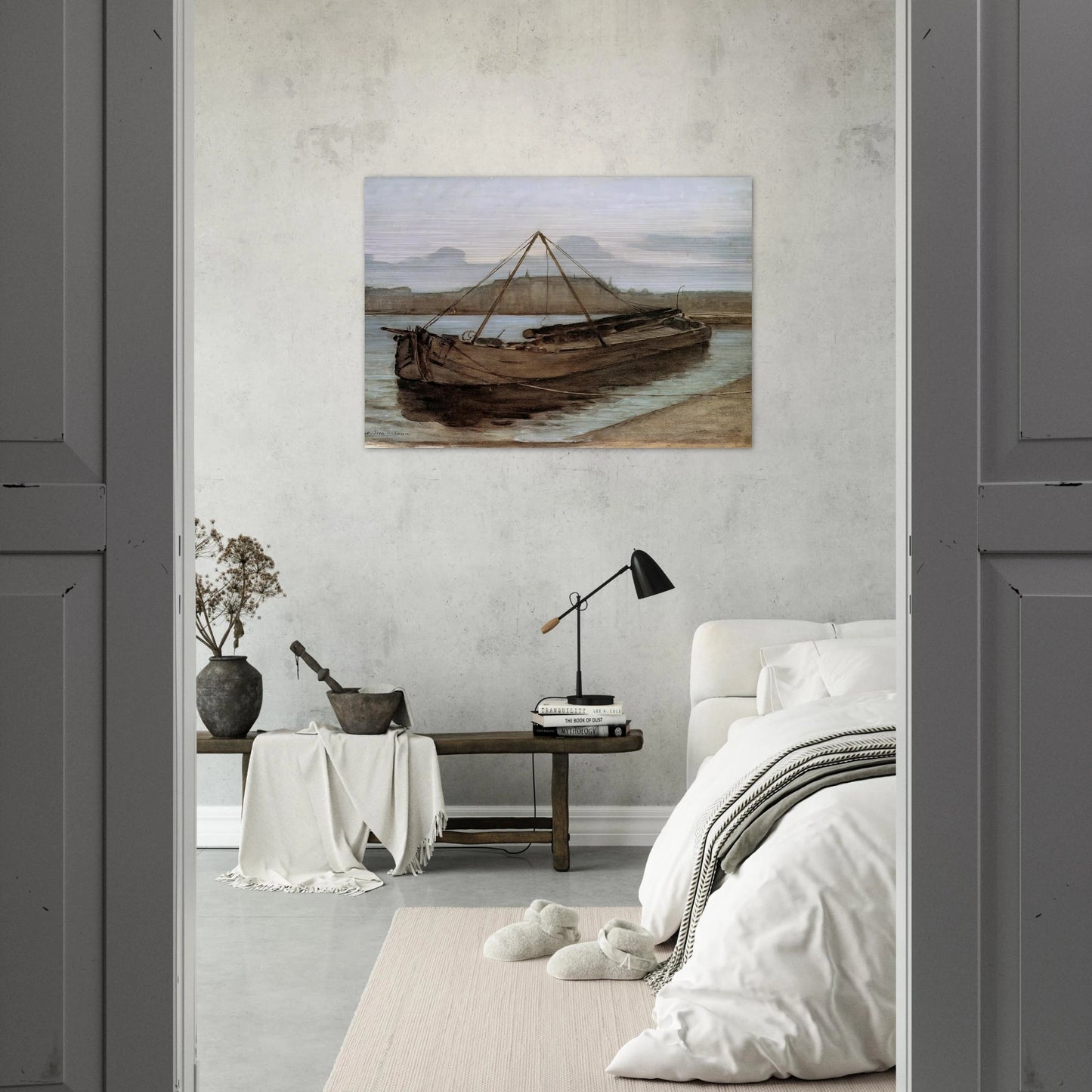 Evening at Weesperzijde Sun - Piet Mondrian Brushed Aluminum Print - 70x100 cm / 28x40 inches | Piet Mondrian Aluminum Print | Piet Mondrian Prints