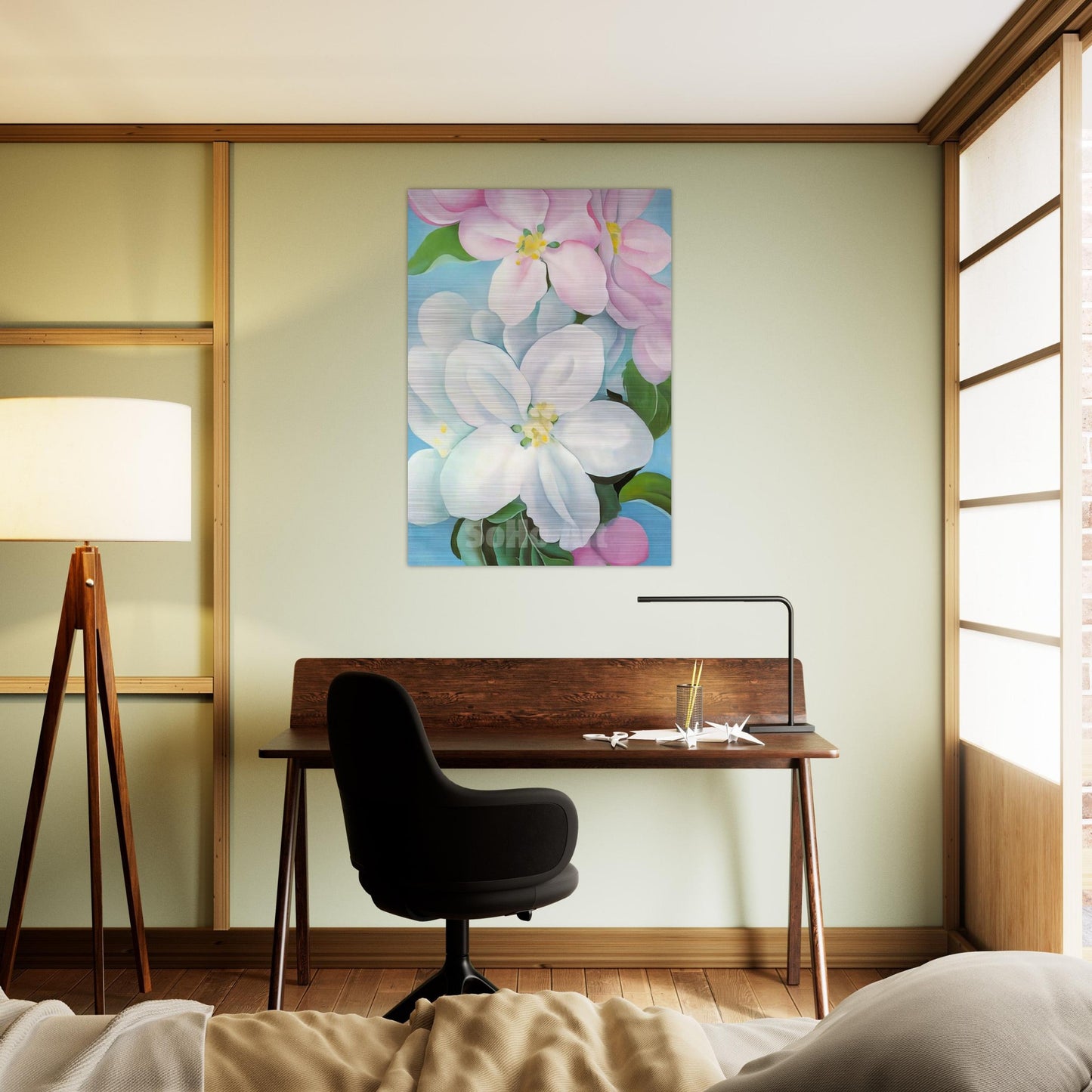 Apple Blossoms - Georgia O'Keeffe Brushed Aluminum Print - 70x100 cm / 28x40 inches | Georgia O'Keeffe Aluminum Print | Georgia O'Keeffe Prints