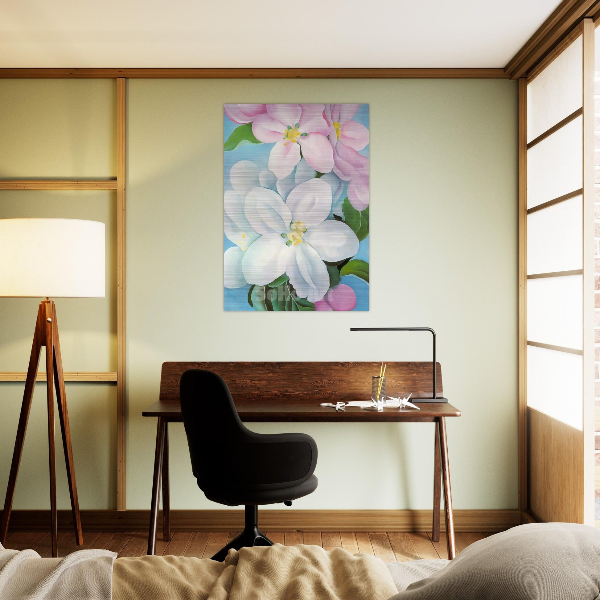 Apple Blossoms - Georgia O'Keeffe Brushed Aluminum Print - 70x100 cm / 28x40 inches | Georgia O'Keeffe Aluminum Print | Georgia O'Keeffe Prints