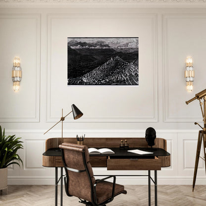MORANO CALABRIA - MC Escher Brushed Aluminum Print - 70x100 cm / 28x40 inches | MC Escher Aluminum Print | MC Escher Prints