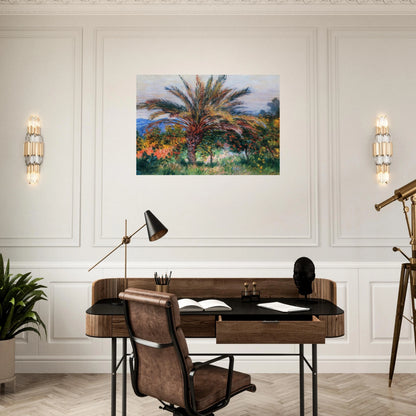 Palm Tree at Bordighera - claude monet Brushed Aluminum Print - 70x100 cm / 28x40 inches | claude monet Aluminum Print | claude monet Prints