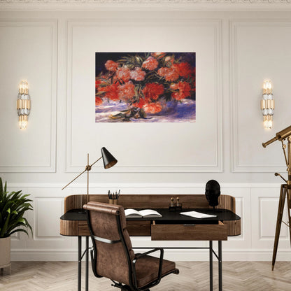 Peonies - Pierre-Auguste Renoir Brushed Aluminum Print - 70x100 cm / 28x40 inches | Pierre-Auguste Renoir Aluminum Print | Pierre-Auguste Renoir Prints