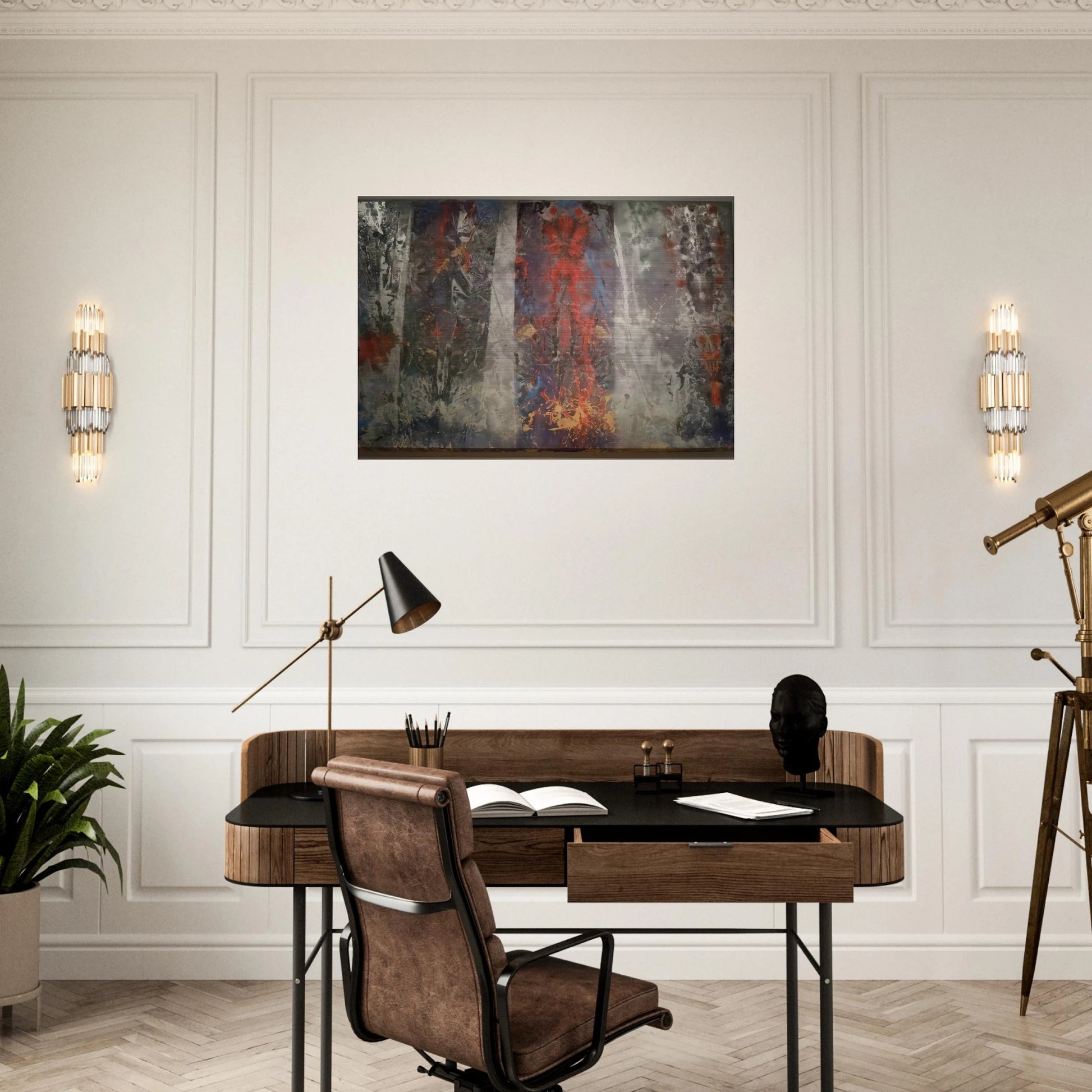 Restore - Sam Gilliam Brushed Aluminum Print - 70x100 cm / 28x40 inches | Sam Gilliam Aluminum Print | Sam Gilliam Prints