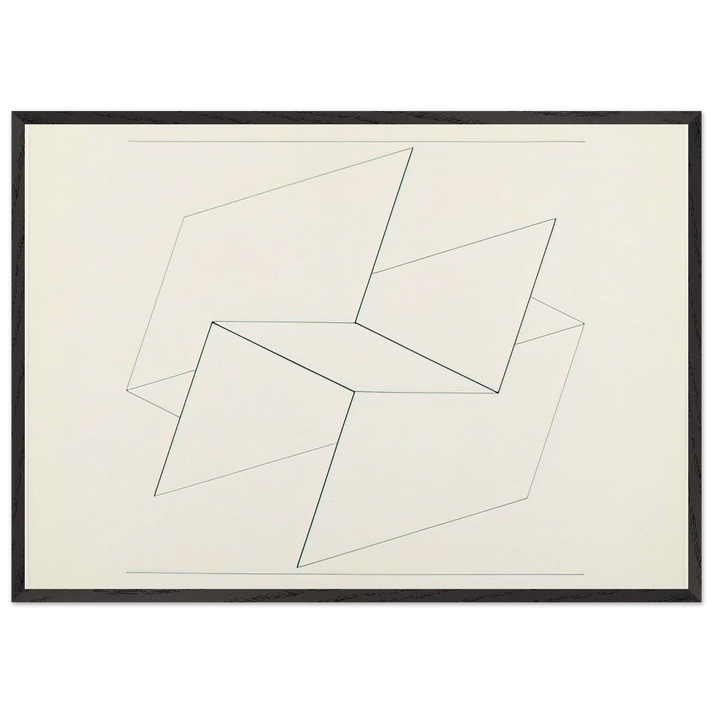 STRUCTURAL CONSTELLATION VI 1960 - Josef Albers 70x100 cm / 28x40 inches Framed Art Print – Black Wooden Frame
