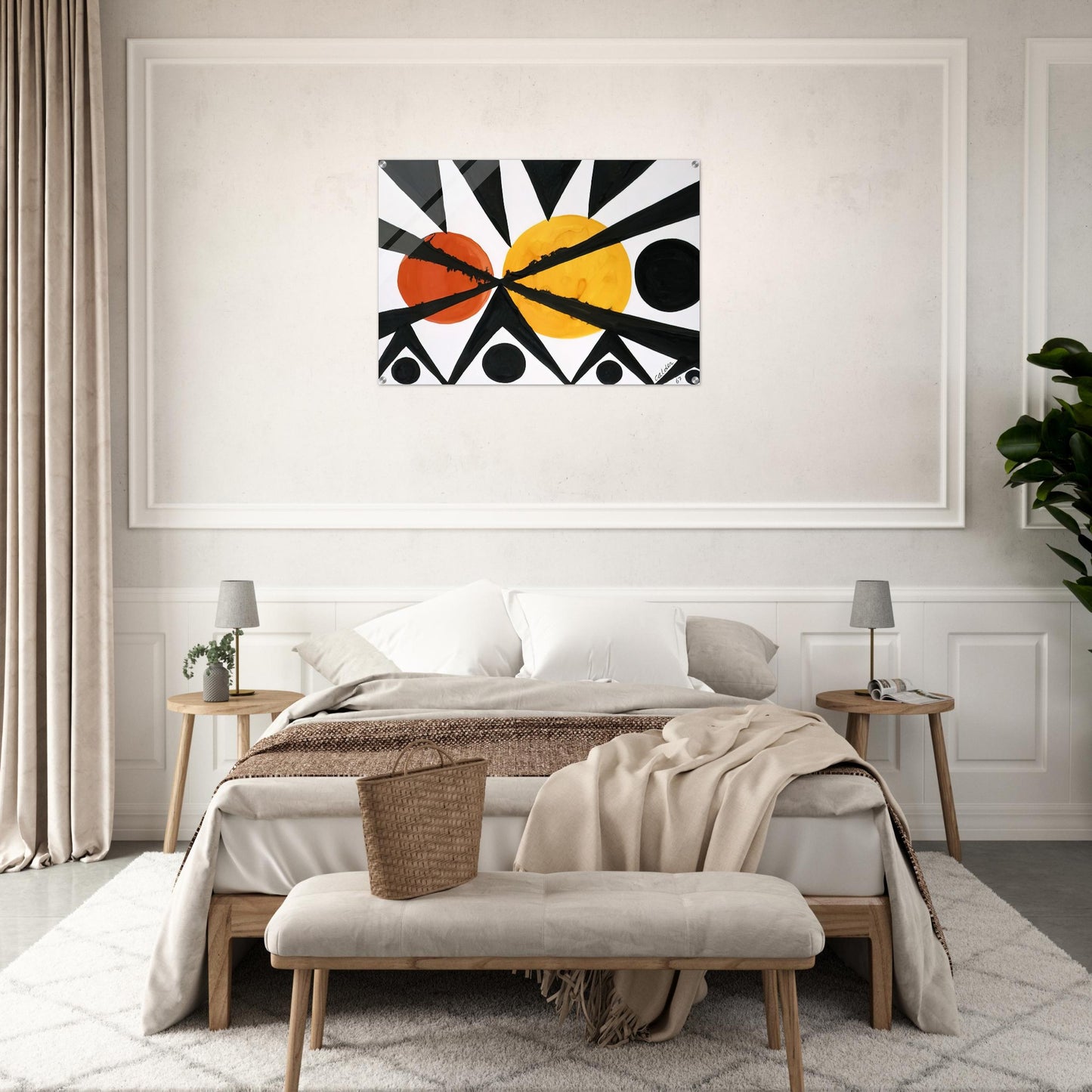 ACROSS THE ORANGE MOONS 1967 - Alexander Calder Acrylic Print - 70x100 cm / 28x40″ inches
