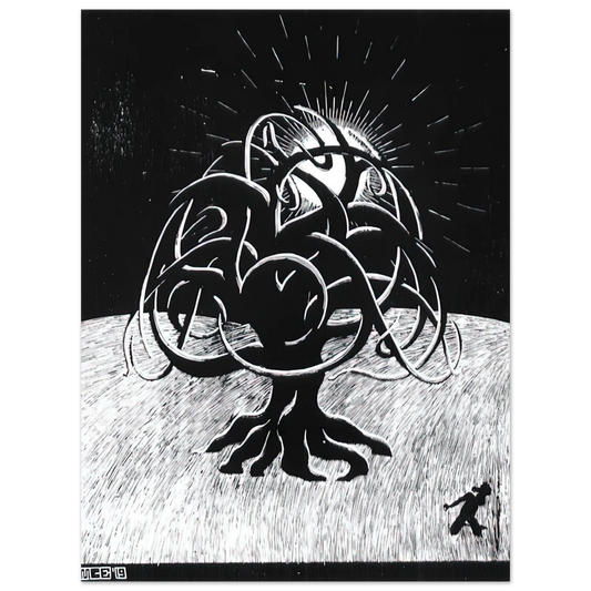 MC Escher - TWON TREE Wall Art - 21x29.7 cm / 8x12" - Fine Art Poster-canvas - -