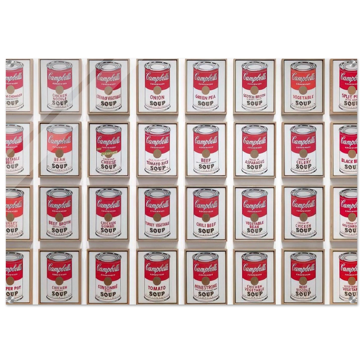 Campbell's Soup Cans - Andy Warhol Acrylic Print - 70x100 cm / 28x40″ inches
