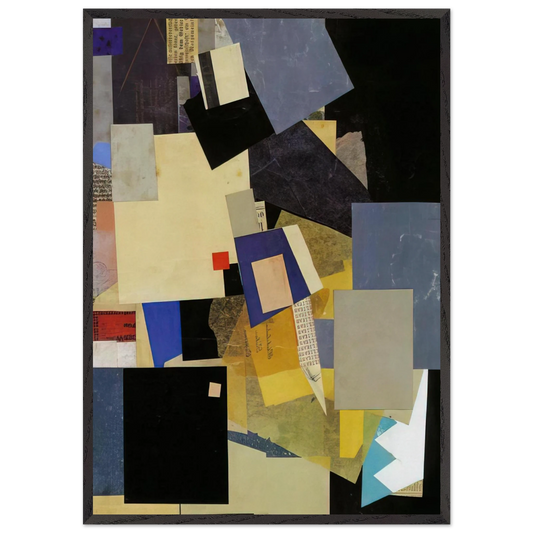ELIKAN 1925 - Kurt Schwitters 70x100 cm / 28x40 inches Framed Art Print – Black Wooden Frame
