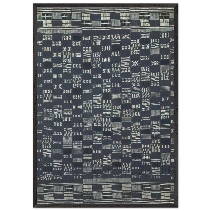 THICKLY SETTLED 1957 - Anni Albers 70x100 cm / 28x40 inches Framed Art Print – Black Wooden Frame