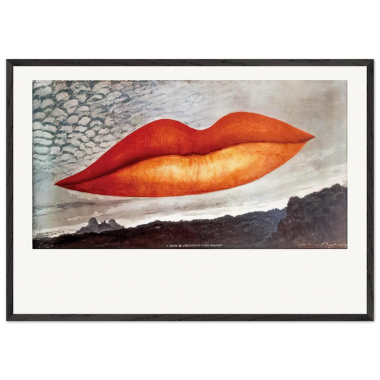 OBSERVATORY TIME THE LOVERS - Man Ray 70x100 cm / 28x40 inches Framed Art Print – Black Wooden Frame